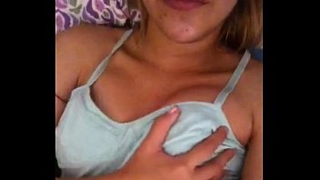 Teen playing with tits