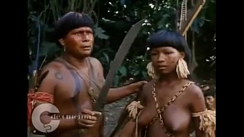 White lady gets naked with african natives