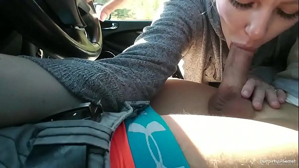 Polis having sex in the car on road outdoor