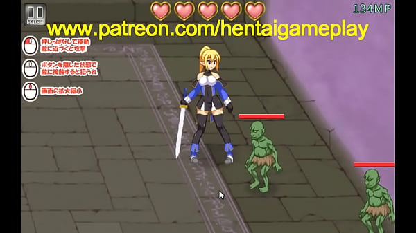 Garota gostosa hentai fazendo sexo com homem e monstro no jogo adulto