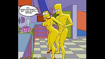 Bart Simpson transando com a mãe dele