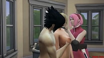 Sasuke Naruto botando o pinto no xibiu da sacola e da Renata Renata Renatada Sakura e da