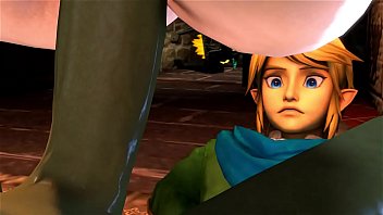 Link traído pela princesa zelda curtindo o pau de ganon