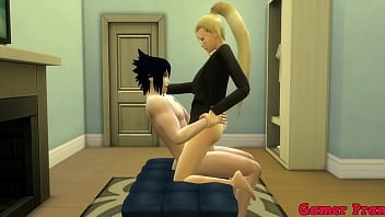 Sasuke coloca o tico dele no cu do Naruto