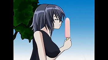 Anime garota se masturbando com um picole