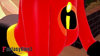 Helen De the Incredibles Doggystand Animation 3D com Som