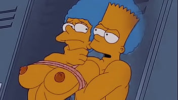 Bart e marge Simpson trasando